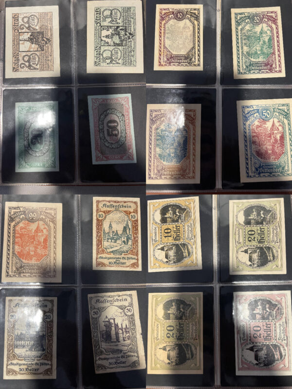 Album 199 banconote carta moneta monete Notgeld Austria e Germania periodo 1920 - immagine 3