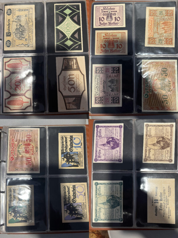 Album 199 banconote carta moneta monete Notgeld Austria e Germania periodo 1920 - immagine 7