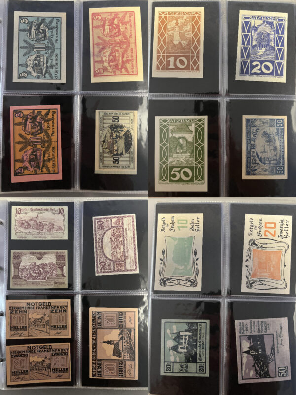 Album 261 banconote carta moneta monete Notgeld Austria e Germania periodo 1920 - immagine 12