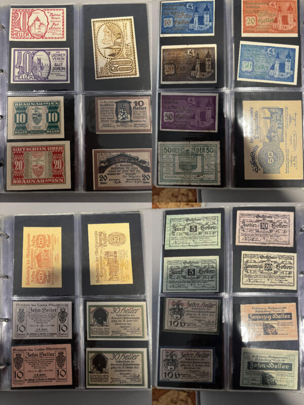 Album 261 banconote carta moneta monete Notgeld Austria e Germania periodo 1920 - immagine 6