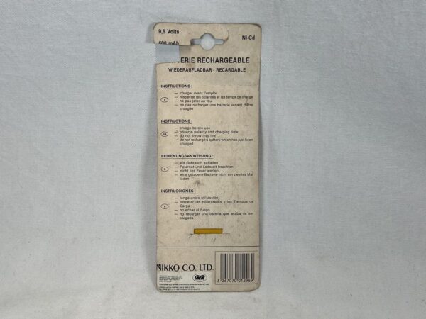 Gig Nikko Batteria Ricaricabile 9,6 V 600mAh Nuova Fondo Di Magazzino - immagine 6