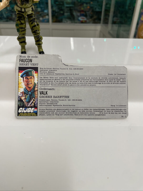 HASBRO G.I.JOE  GI JOE - Falcon V1 - File Card INCOMPLETO In Italia - immagine 5