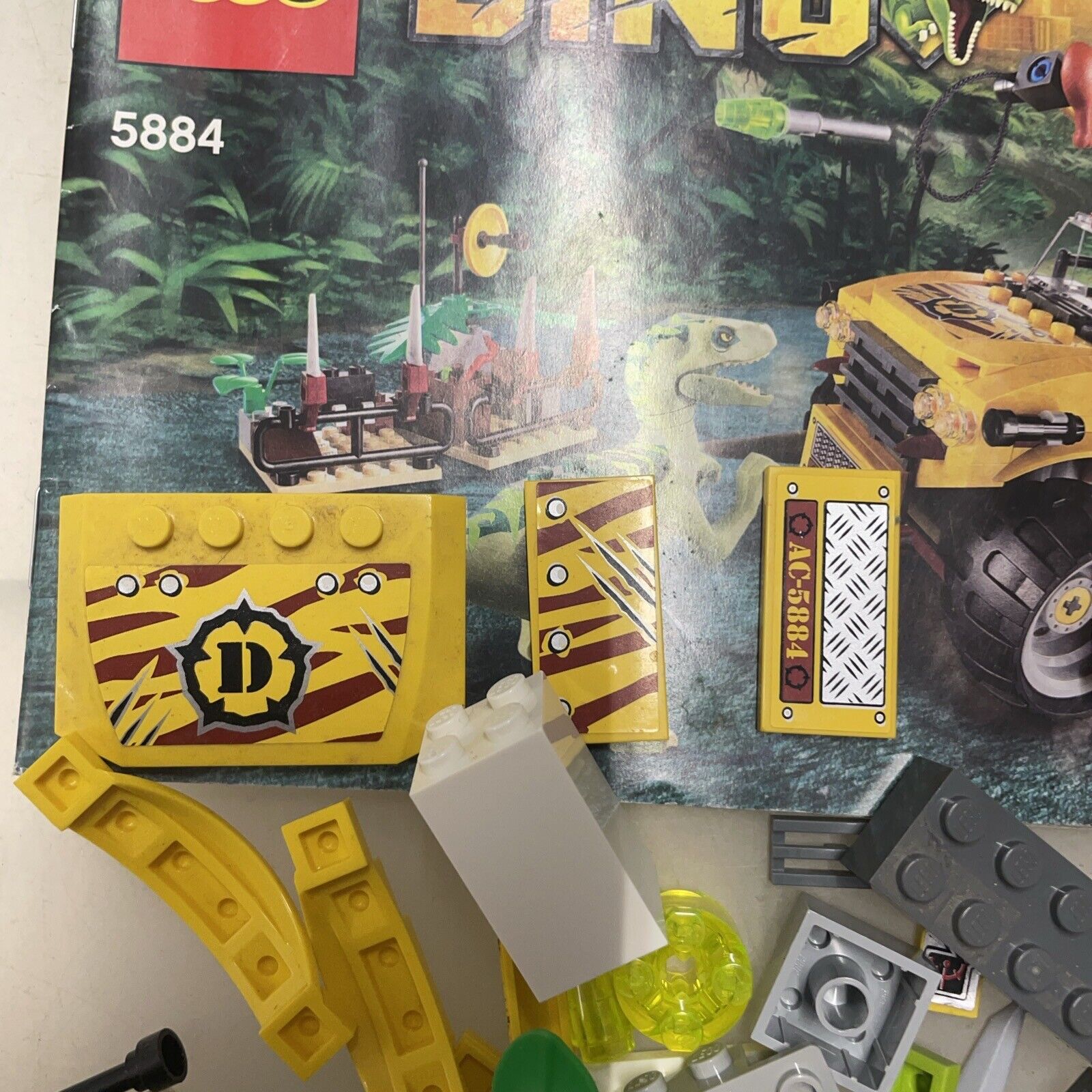 LEGO-Dino-5884-Raptor-Chase-Completo-100-145498760280-4