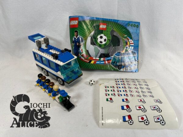 Lego Serie Soccer Americas Bus Adesivi Italia Set 3406