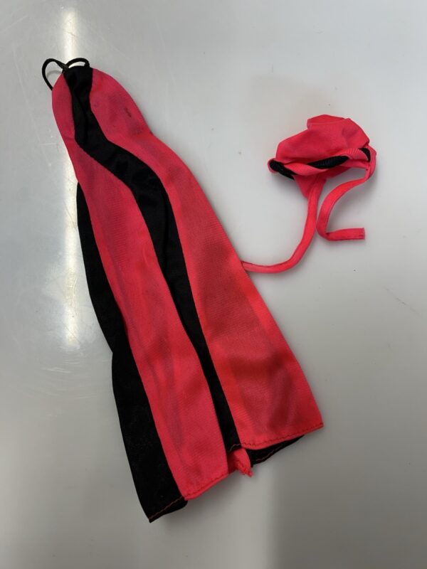 Mattel Barbie - Outfit Best Buy Moda - Red Black Stripe Backless dress #9967
