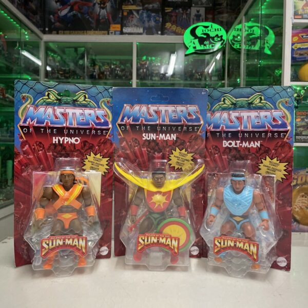 Mattel LOTTO Sun Man Hypno Bolt Man Masters The Universe Origins motu