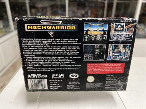 Nintendo  SUPER NINTENDO - Videogioco - Mechwarrior  - Pal Ita Gig - immagine 4