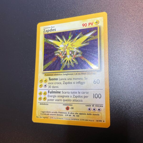 Pokemon Nintendo  Zapdos 16/102 Set Base Rara Holo ITA - VG - tcg - immagine 5