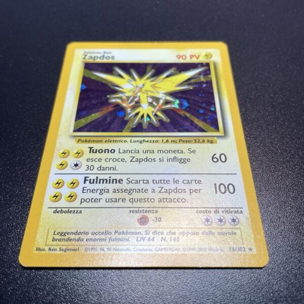 Pokemon Nintendo  Zapdos 16/102 Set Base Rara Holo ITA - VG - tcg - immagine 6
