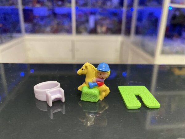 BLUEBIRD POLLY POCKET VINTAGE polly on her pony Ring 1990 Completo