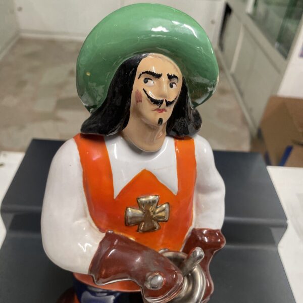 Bottiglia in ceramica maiolica da 27 cm Cima Perugia Ezio Cocchioni Deruta - immagine 7