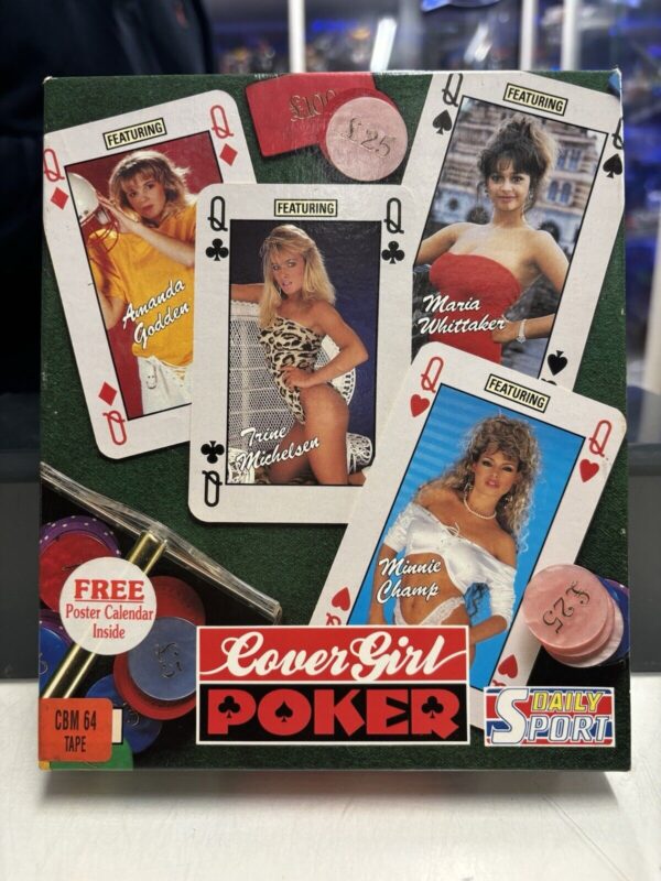 Commodore C64 COVER GIRL POKER Commodore Cassette Box RARE
