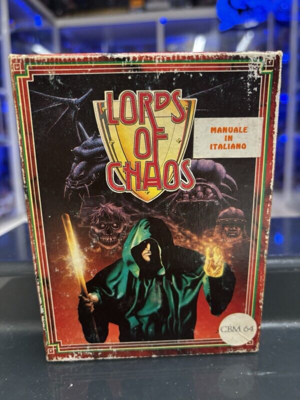 Commodore C64 LORDS OF CHAOS Commodore Cassette Box