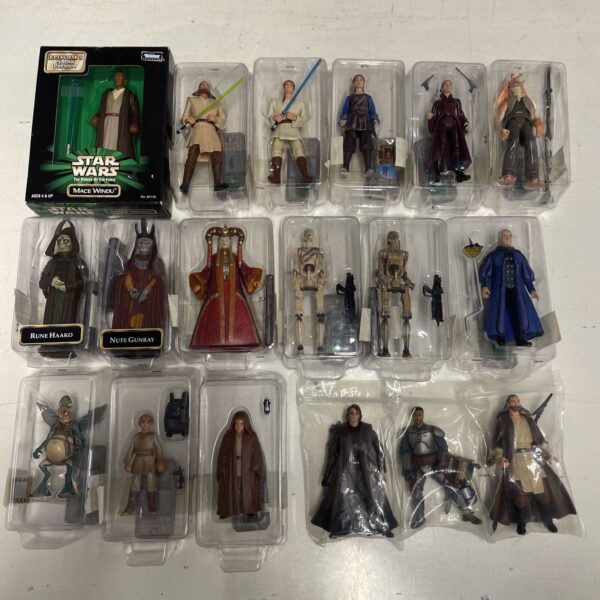 HASBRO GUERRE STELLARI Star Wars LOTTO 18 Action Figures 1999 Watto  Windu  +++