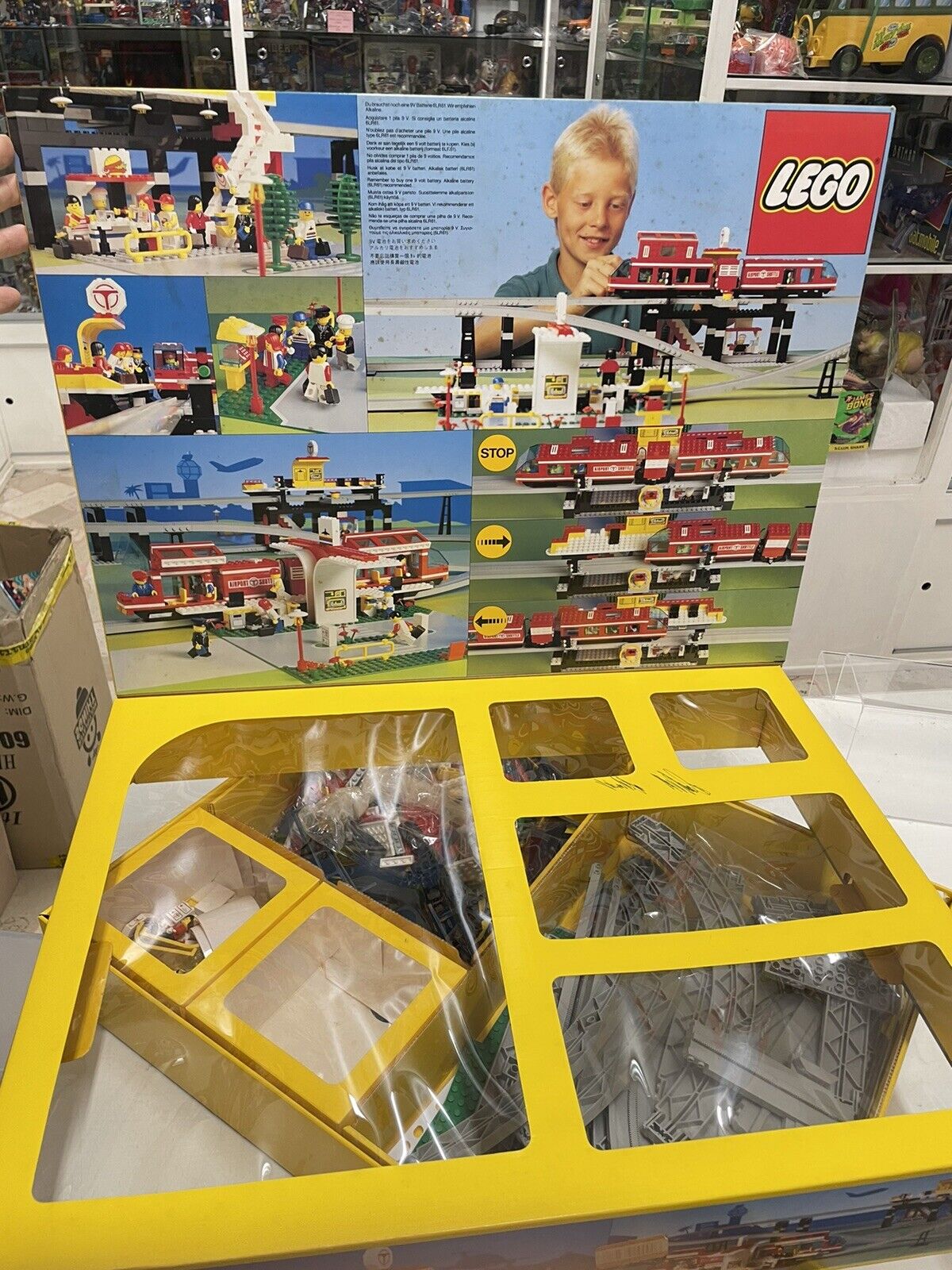Lego-6399-Airport-Shuttle-9V-Legoland-City-Town-Monorail-1989-RARA-Box-PERFETTA-144648532031-2