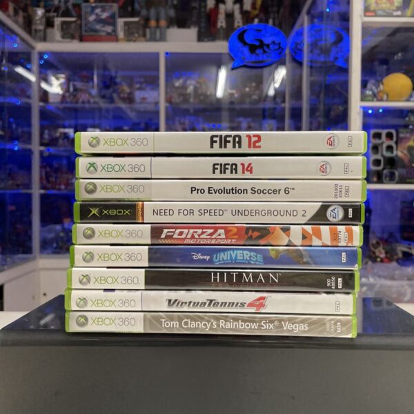 Microsoft X-box 360 LOTTO 9 giochi Forza Motosport  WRC Tennis Fifa Pro Soccer