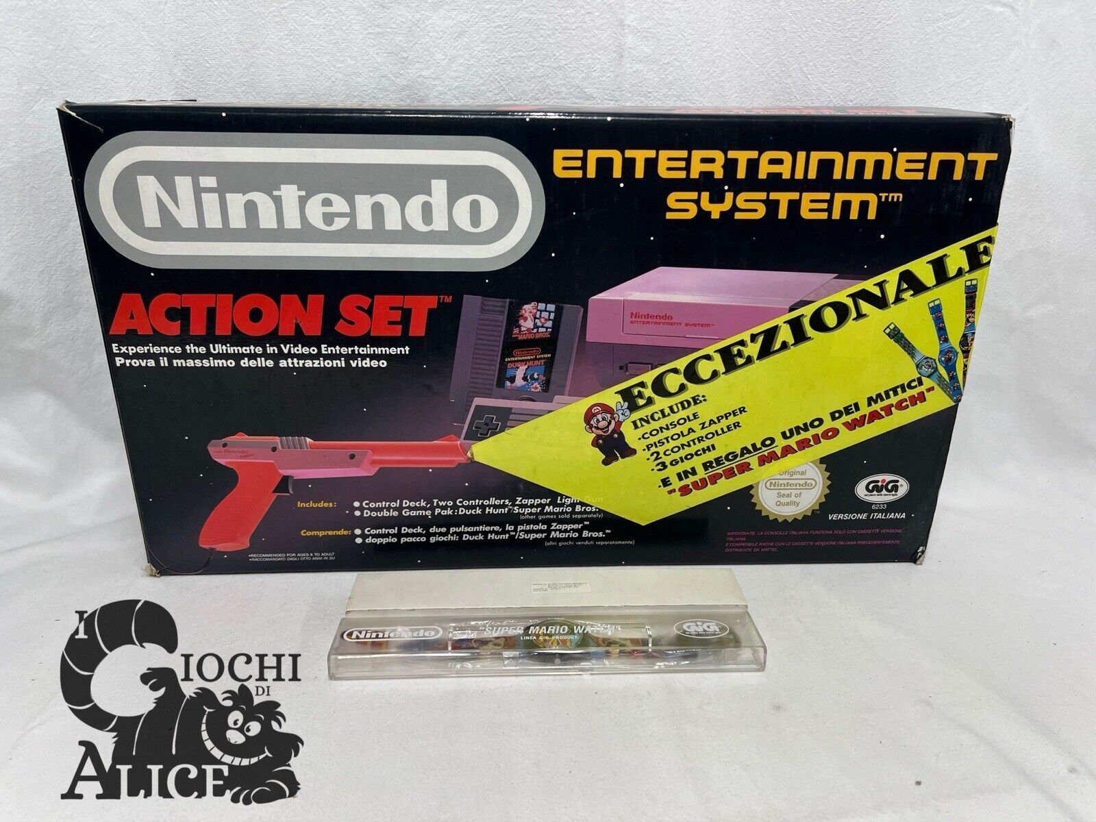 Nintendo Console Nes Gig Versione Italiana Con Orologio Raro