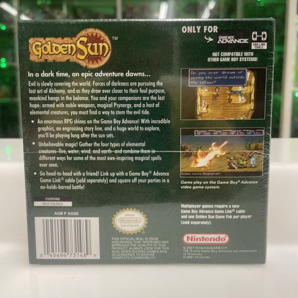 Nintendo Game Boy Advance - GOLDEN SUN  - Usa Ver. SEALED - immagine 3