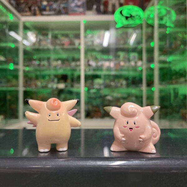 TOMY  CLEFAIRY & CLEFABLE Pokemon card figures originali