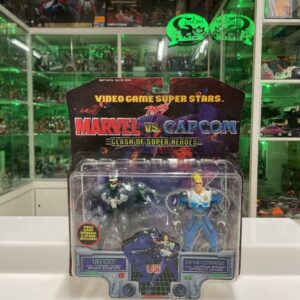 Toy Biz - 1998 - Marvel Vs Capcom- Venom e Captain Commando - Nuovo Sealed