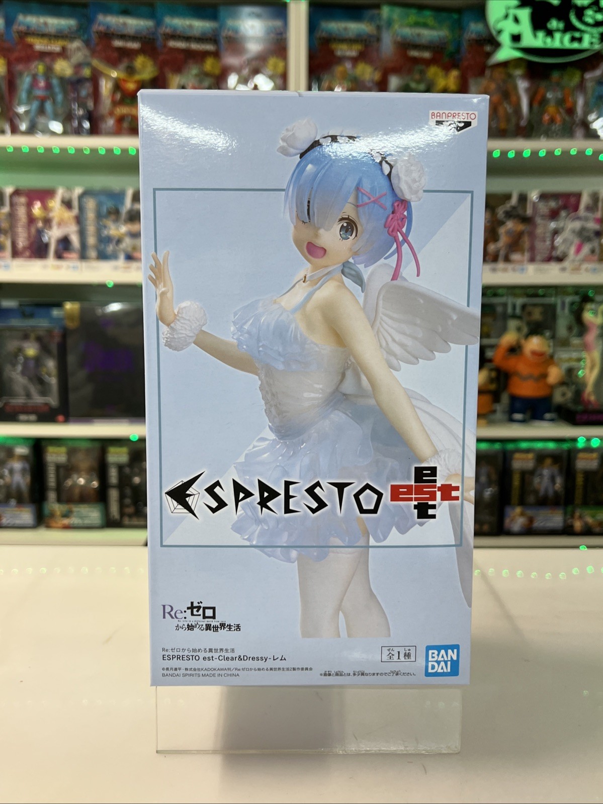 BANPRESTO Re Zero Figura REM Espresto Trasparente Dressy Angel Versione - immagine 3