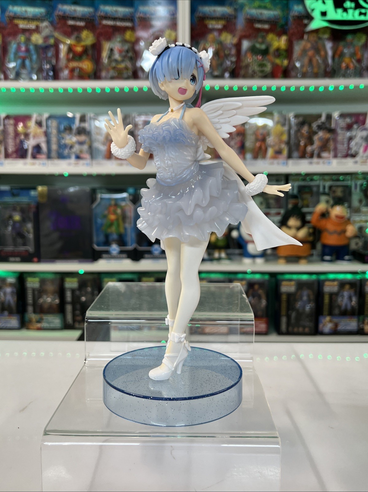 BANPRESTO Re Zero Figura REM Espresto Trasparente Dressy Angel Versione - immagine 7