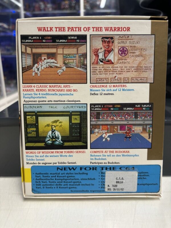 Commodore C64 BUDOKAN THE MARTIAL SPIRIT Cassette Box - immagine 3