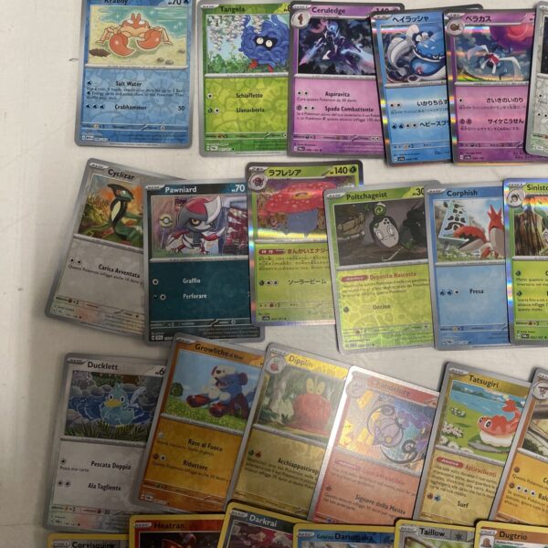 Lotto Carte Pokemon mix 500 ITA ENG JAP Rare e Brillanti Recenti Pikachu A - immagine 3