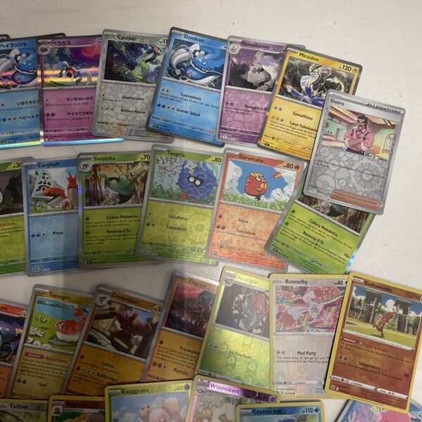 Lotto Carte Pokemon mix 500 ITA ENG JAP Rare e Brillanti Recenti Pikachu A - immagine 4