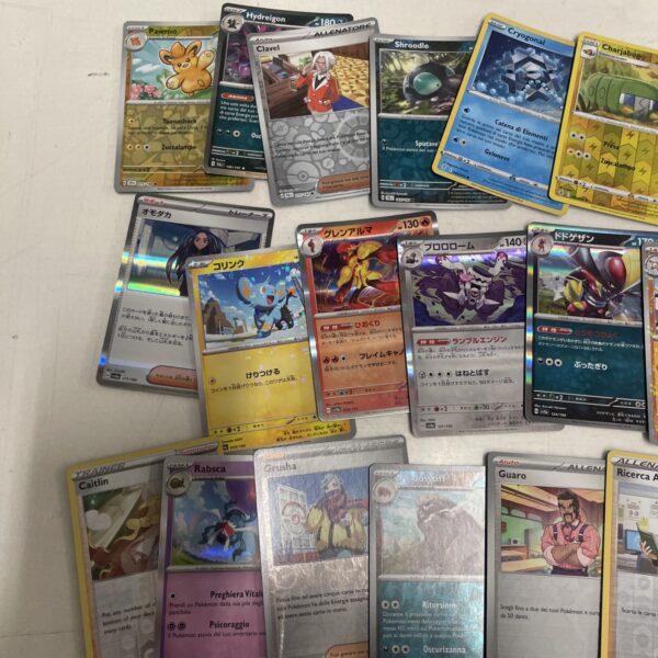 Lotto Carte Pokemon mix 500 ITA ENG JAP Rare e Brillanti Recenti Pikachu A - immagine 7