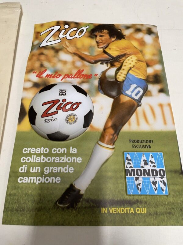 MONDO PUBBLICITA' ORIGINALE PALLONI "ZICO" con Autografo stampato del 1984 - immagine 3