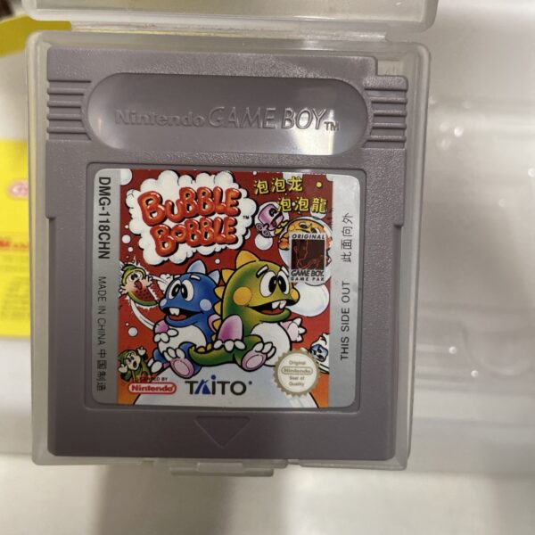 Nintendo BUBBLE BOBBLE Game Boy DMG - 118CHN Pal RARE Perfetto China Version - immagine 13