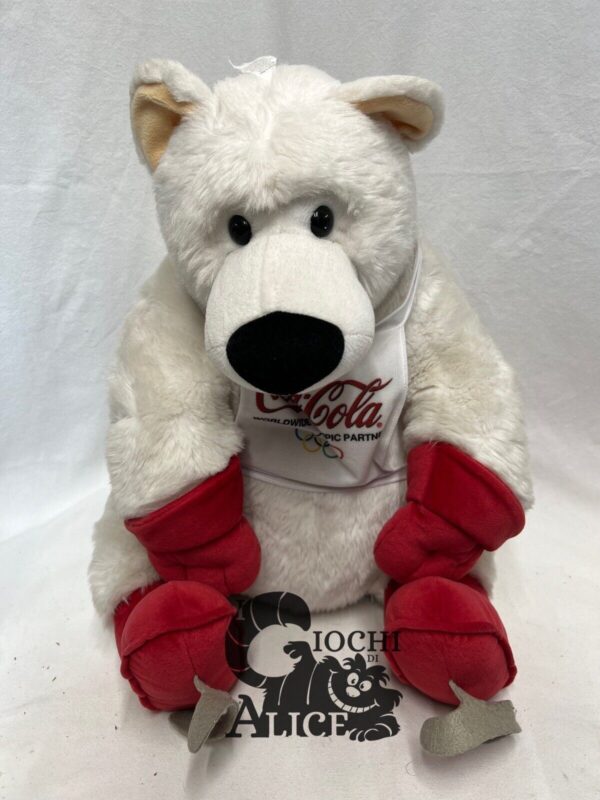 Peluche Orso Polare Coca Cola Worlwide Olympic Partner