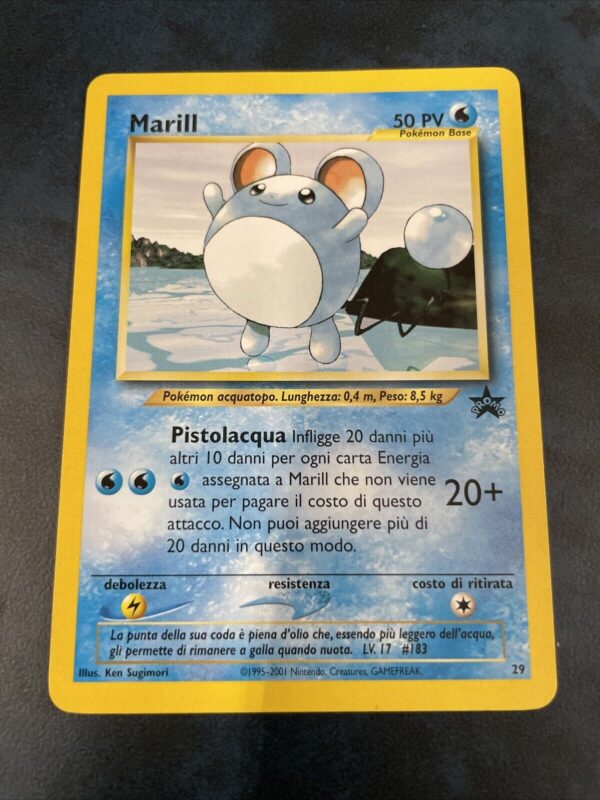 Pokemon Nintendo  Black Star Promo Marill 29 NM/Ex Ita Pokémon - immagine 3