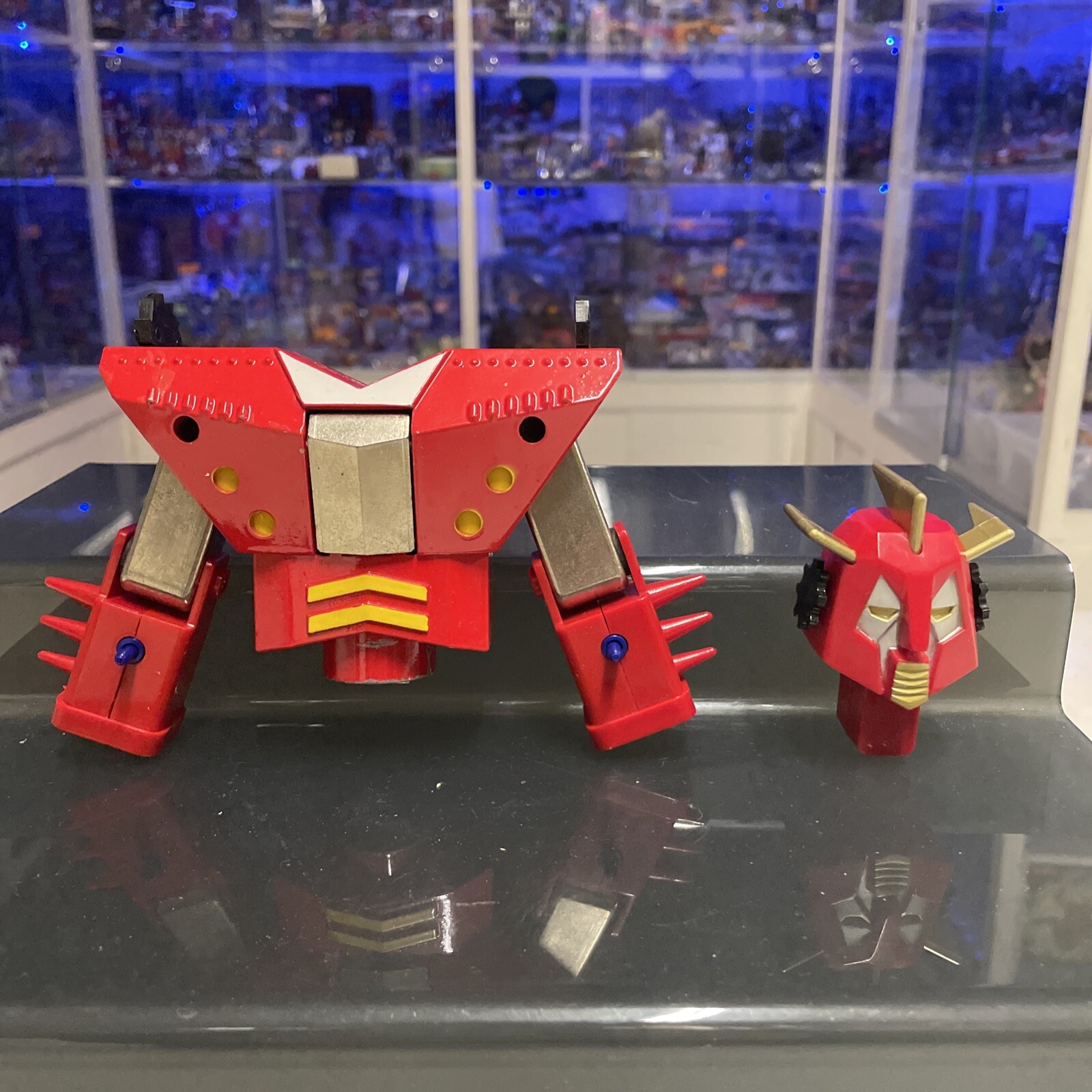 Bullmark Daibaron Set Dx Gasshin Chogokin Tokusatsu Vintage con Box 1980s Jap - immagine 21