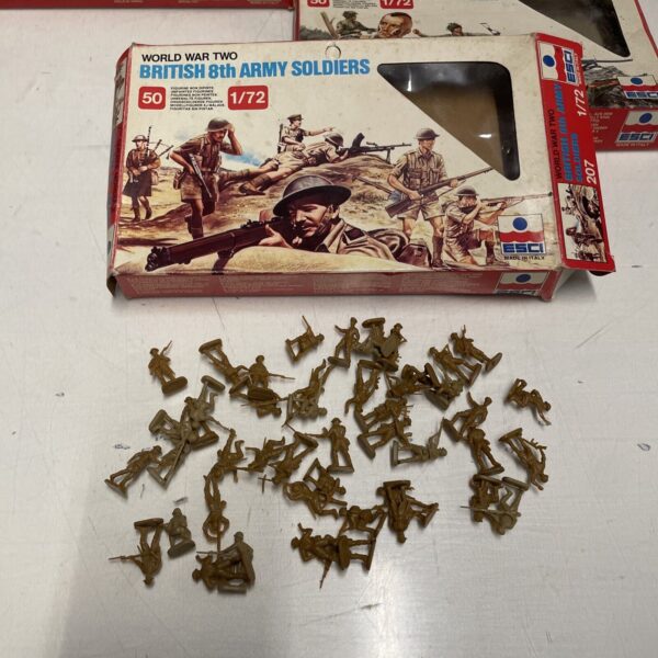 ESCI WORLD WAR TWO Japanese British French Russes U.s. Allemands SOLDATINI 1/72 - immagine 7