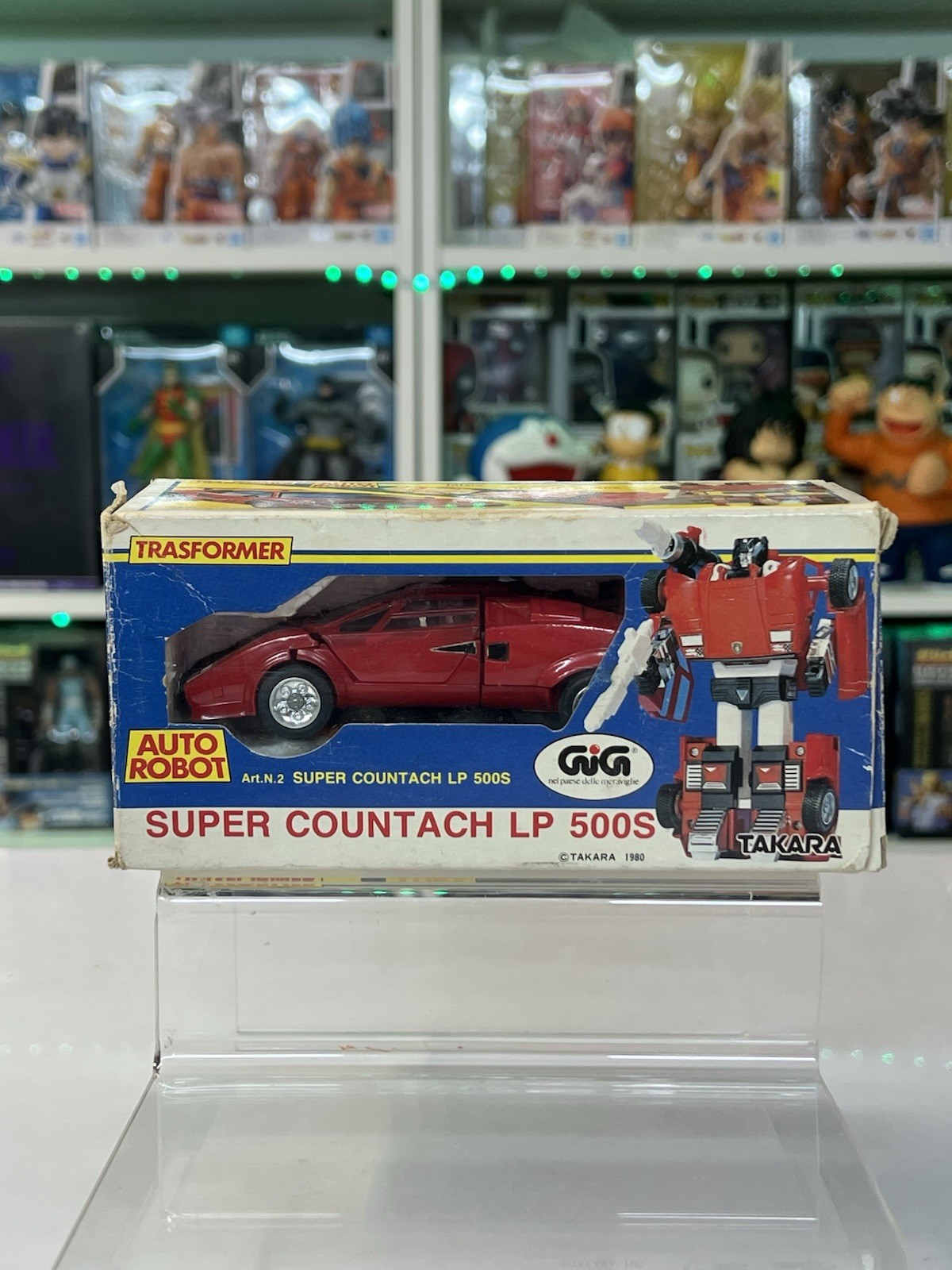 Gig Takara Diaclone Trasformer Auto Robot Lamborghini Super Countach LP 500s - immagine 3