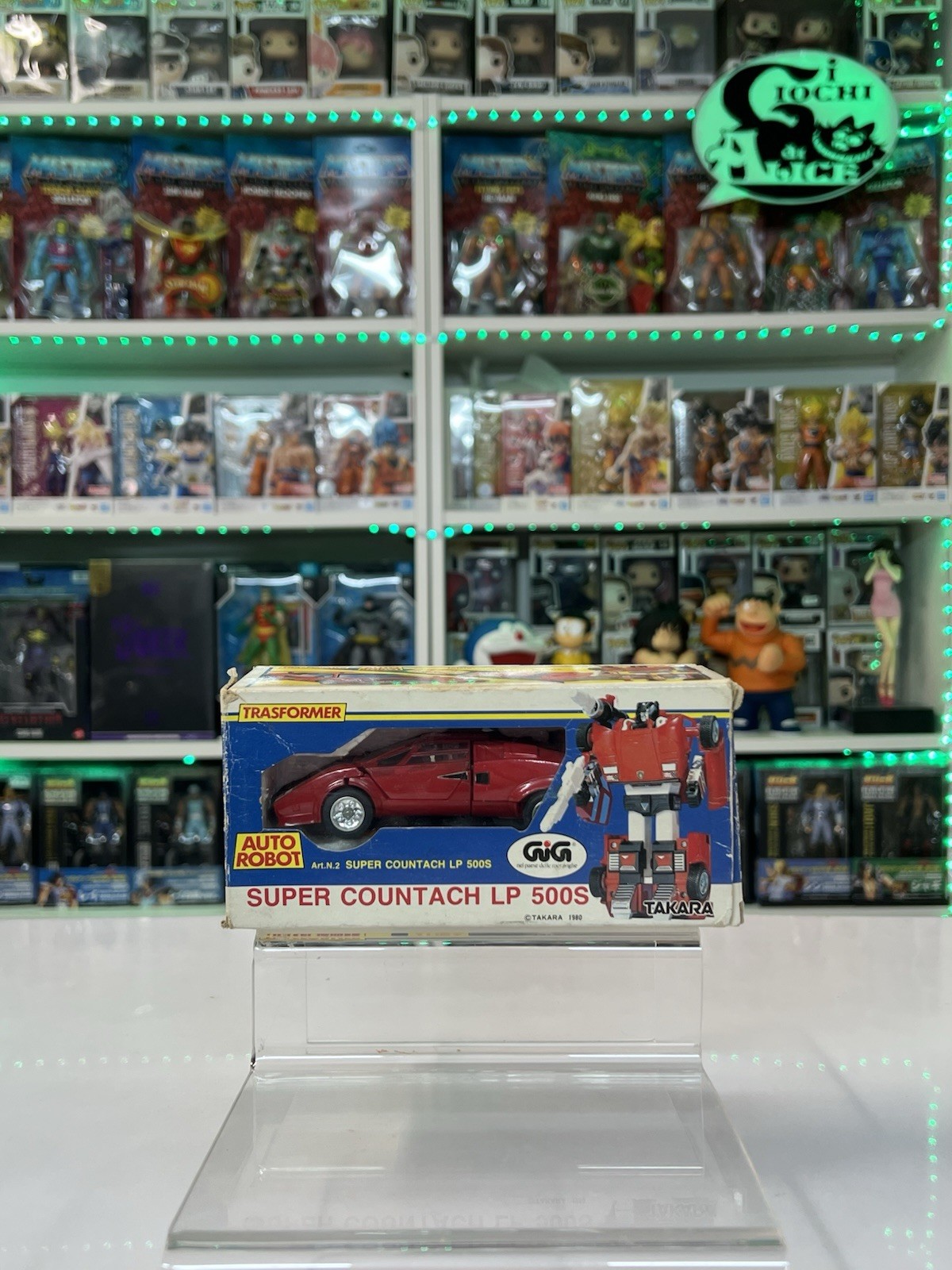 Gig Takara Diaclone Trasformer Auto Robot Lamborghini Super Countach LP 500s