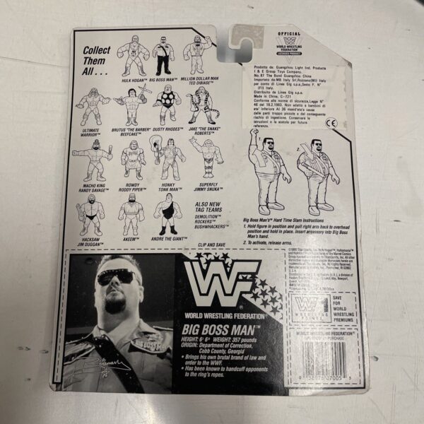 Hasbro WWF Big Boss Man Wrestling Figure Series 1 1990 GIG - immagine 4