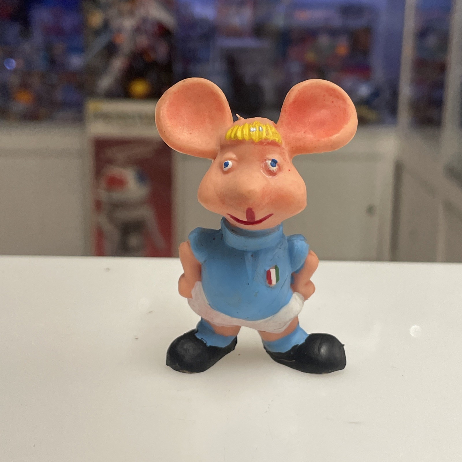 Maria Perego TOPO GIGIO Italia Calcio Maglia sportiva Gomma Vintage - immagine 3