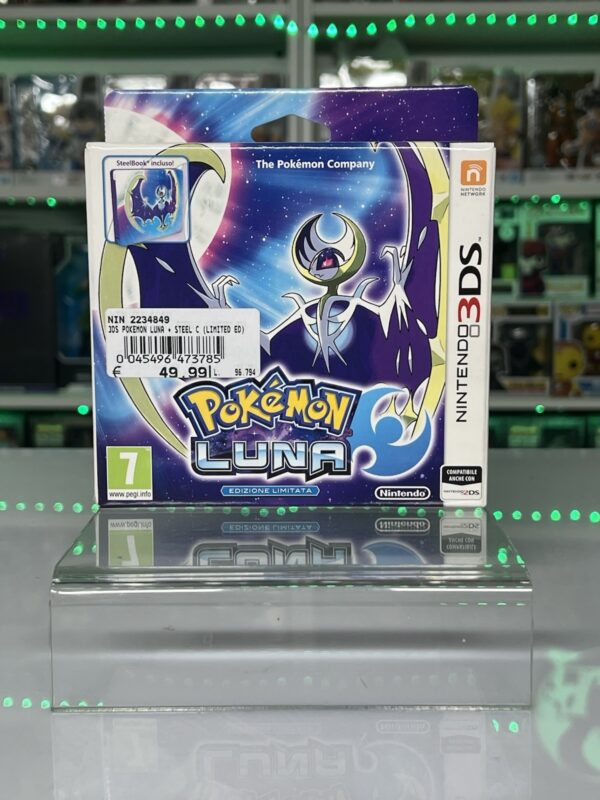 Nintendo 3DS 2DS videogioco - PoKemon Luna Edizione Limitata con steel book - immagine 3