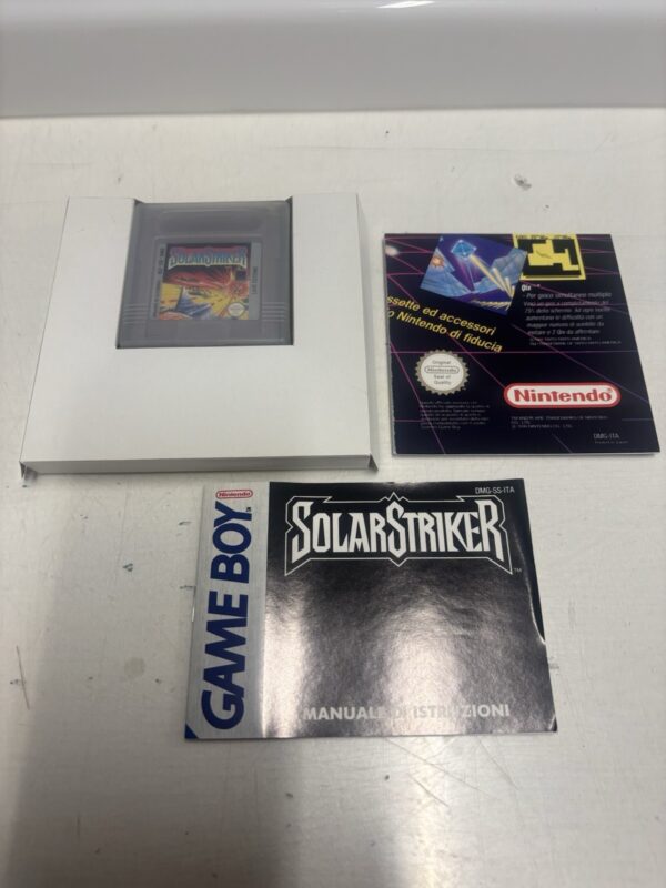 Nintendo SOLAR STRIKER Game Boy MATTEL Pal ita RARE - immagine 7