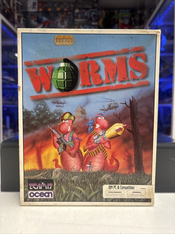 PC WORMS Big Box IBM PC & Compatibles 3,5 Disk RARE Version PAL Team 17