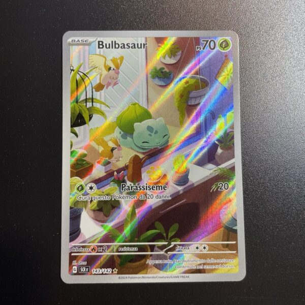 Pokemon Nintendo  BULBASAUR 143 Stellar Crow Illustrator ITA - NM - tcg - immagine 3