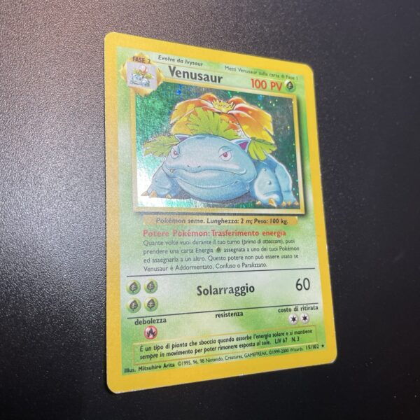 Pokemon Nintendo  Venusaur 15/102 Set Base Rara Holo ITA - VG / EX- tcg - immagine 4