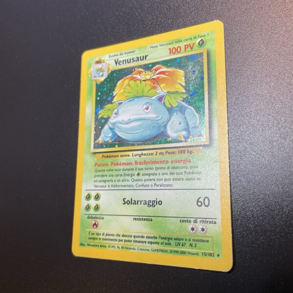 Pokemon Nintendo  Venusaur 15/102 Set Base Rara Holo ITA - VG / EX- tcg - immagine 5