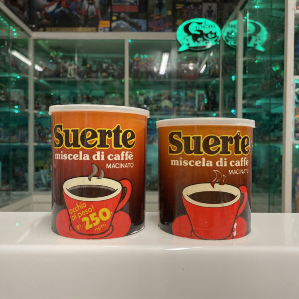 Vintage Caffè SUERTE Barattolo Carosello COPPIA anni 60 Ottima