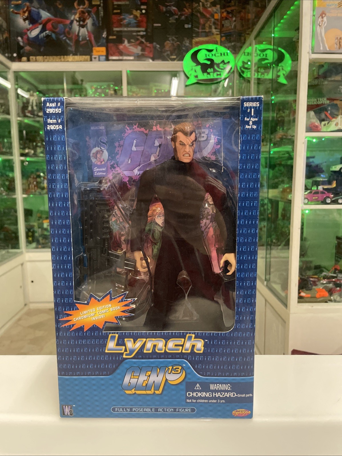 Wildstorm - GEN 13 - Lynch - Action Figure + Chromium Comic Book- Nuovo Sealed