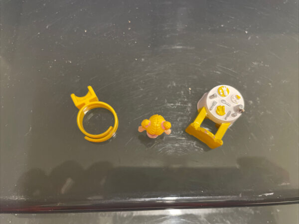 BLUEBIRD  Polly Pocket Vintage Anello Tiny Tina's Dinner Time Ring 1989 completo - immagine 4
