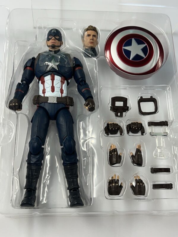 Bandai sh figuarts Marvel Civil Wars - Captain America Vs Iron Man Mk-46 - immagine 11